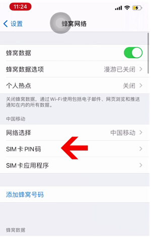 二七苹果14维修网分享如何给iPhone14的SIM卡设置密码 