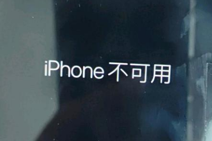 二七苹果服务网点分享锁屏界面显示“iPhone 不可用”如何解决 